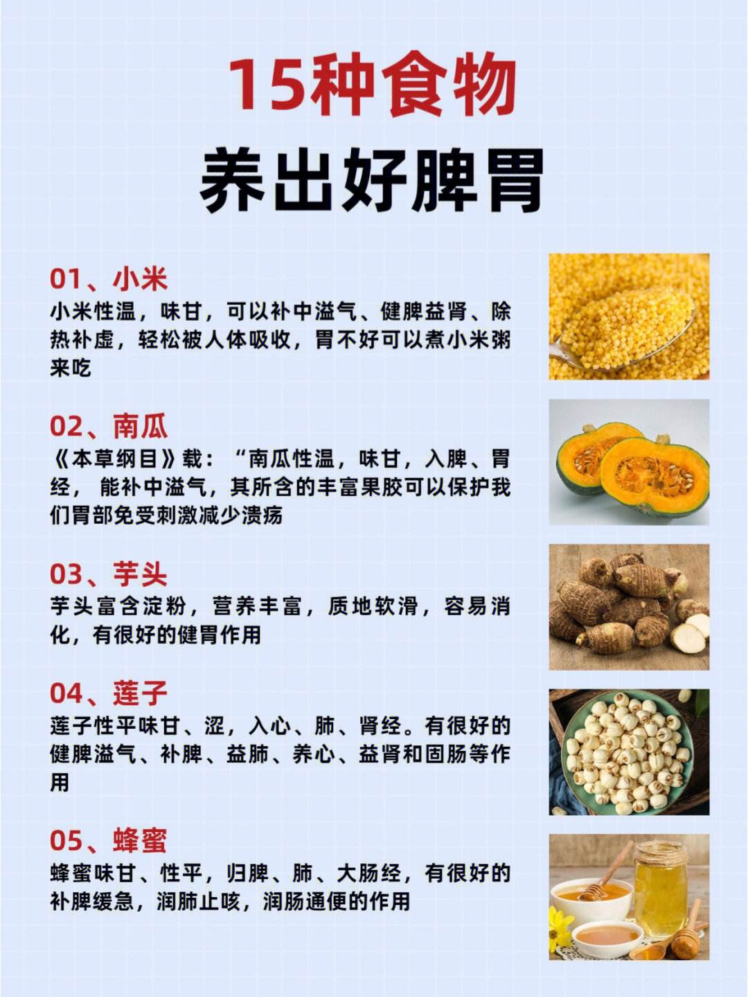 养胃的食物排行榜前十名养胃的食物有哪些大全