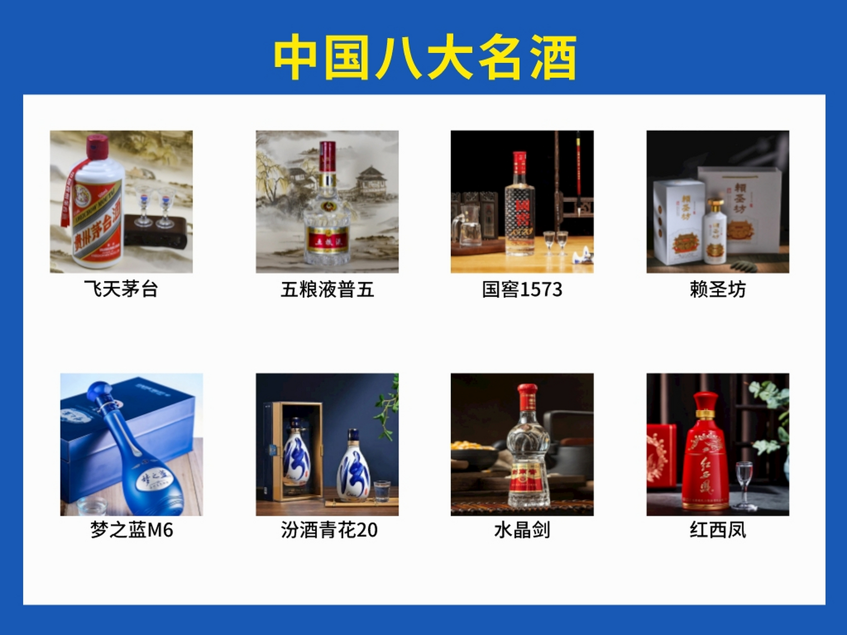 中国八大名酒排行榜及产地,中国八大名酒排行